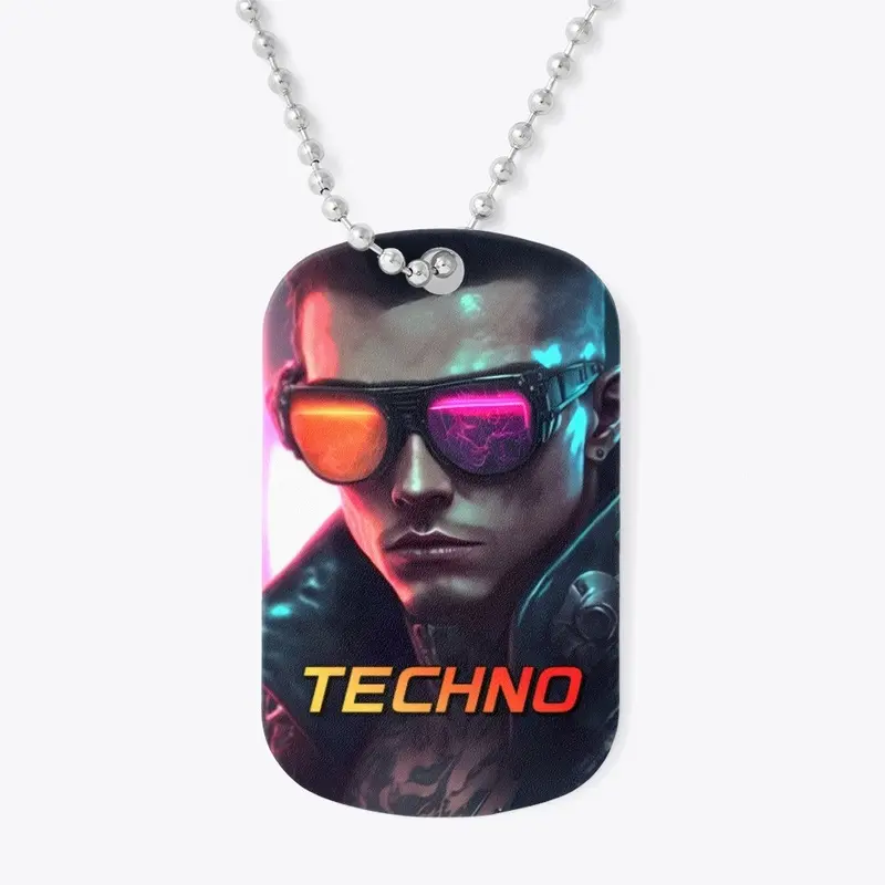 CYBERPUNK TECHNO DOG TAG 